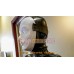 (DM506)PVC white human face mask fetish wear